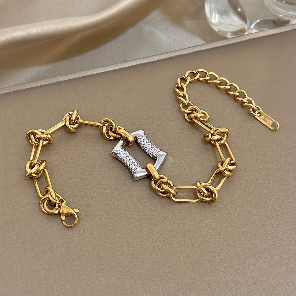 18k Two-Tone Link Necklace