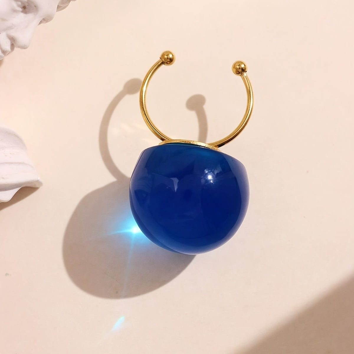 Round Resin Boho Ring