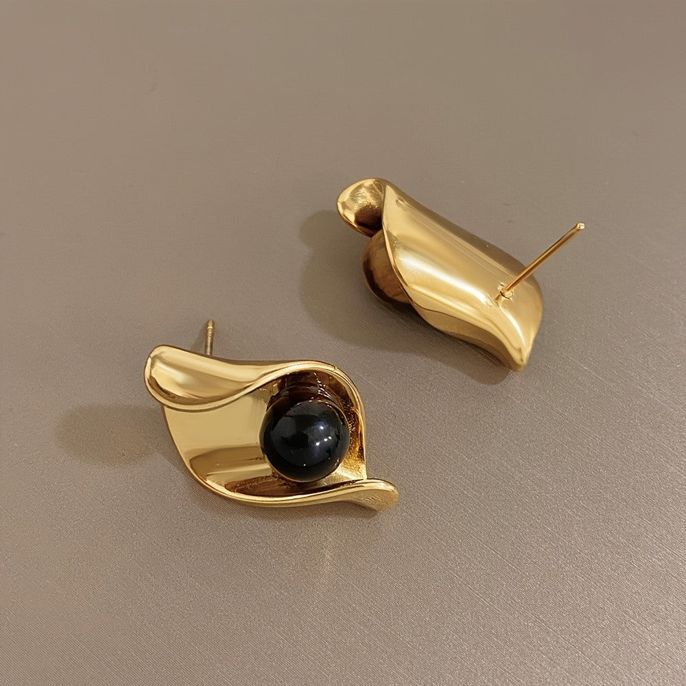 Vintage Tiger's Eye Swirl Earrings