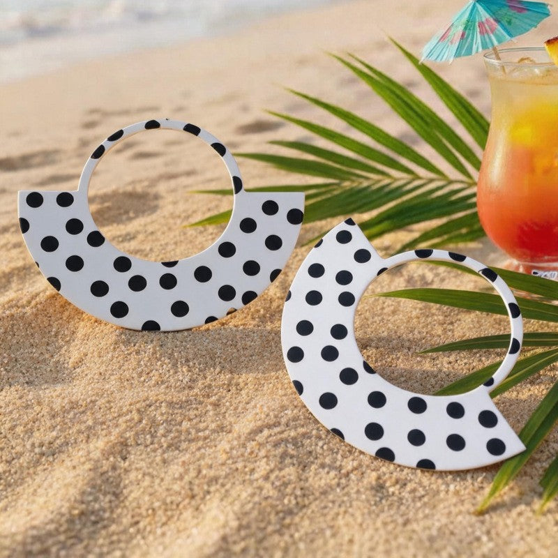 Geometric Polka Dot Hoop Earrings