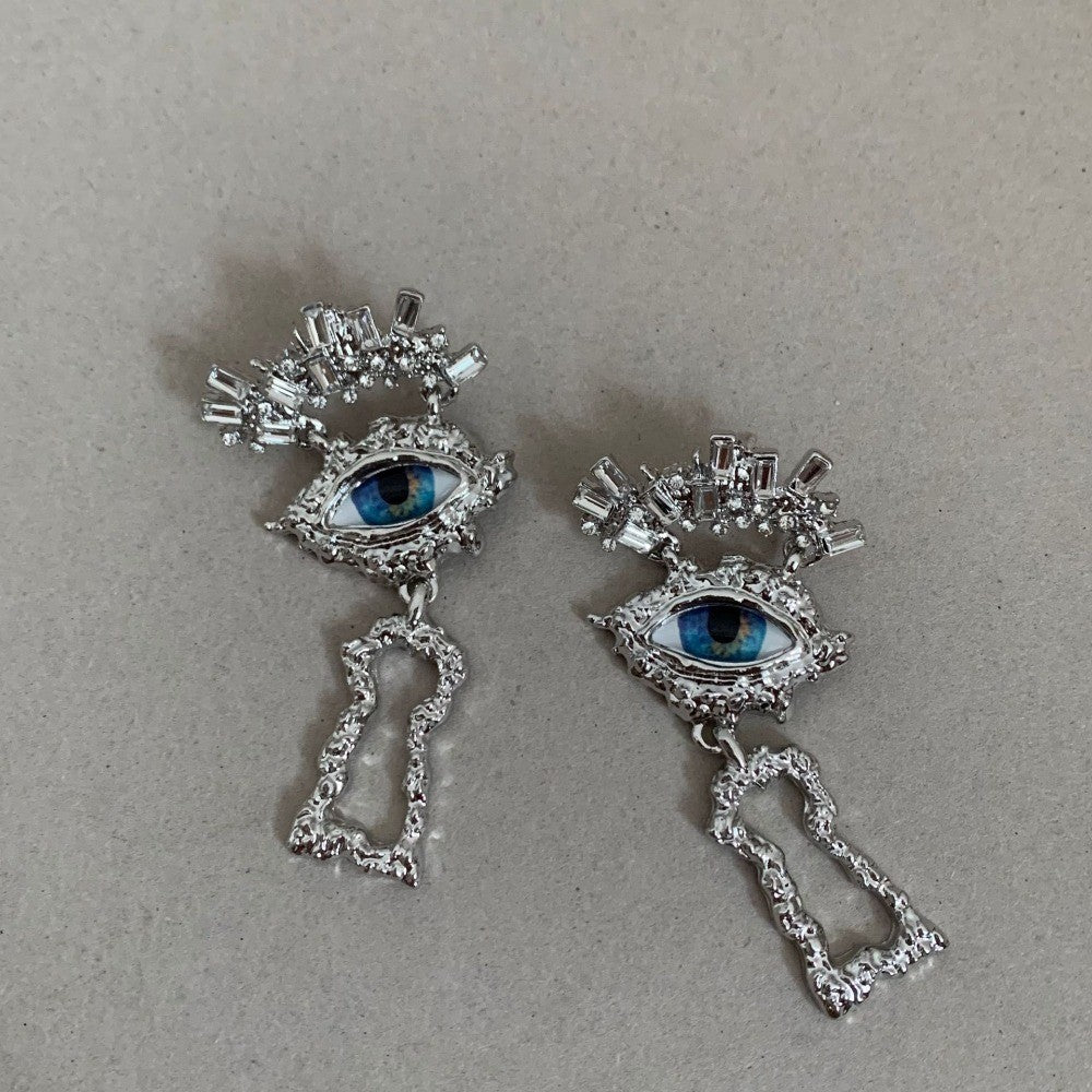 Vintage Eye Keyhole Earrings