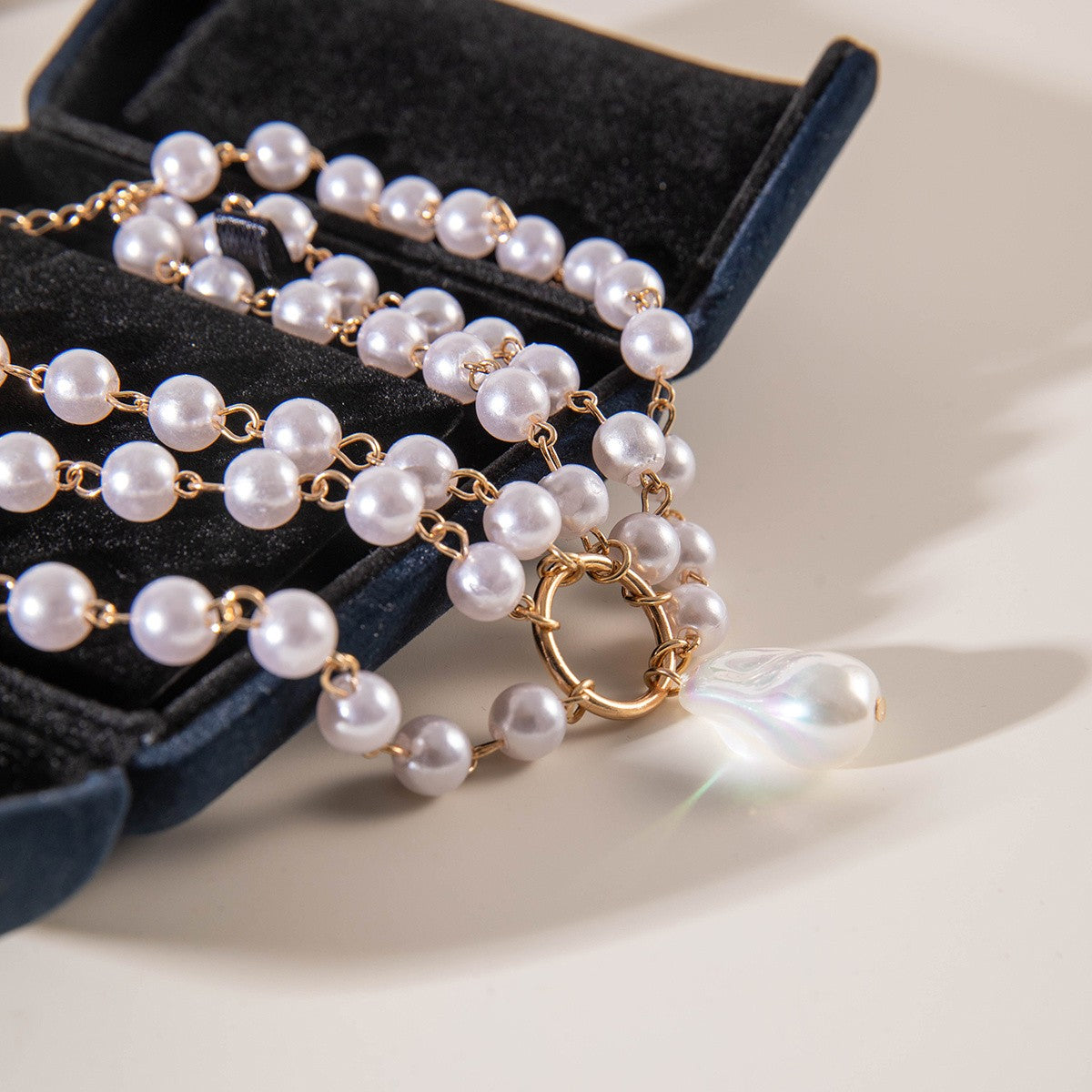 Multi-Layer Irregular Pearl Anklet