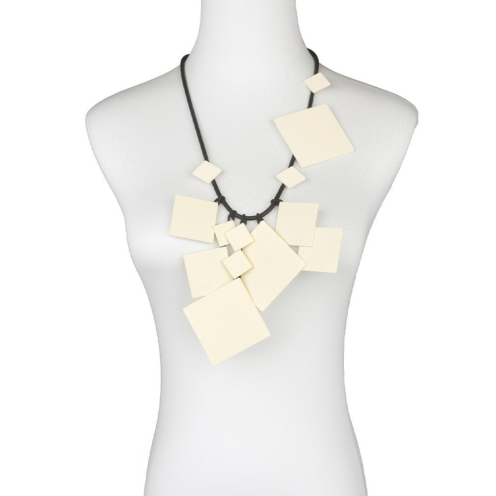 Asymmetric Geometric Circle Necklace