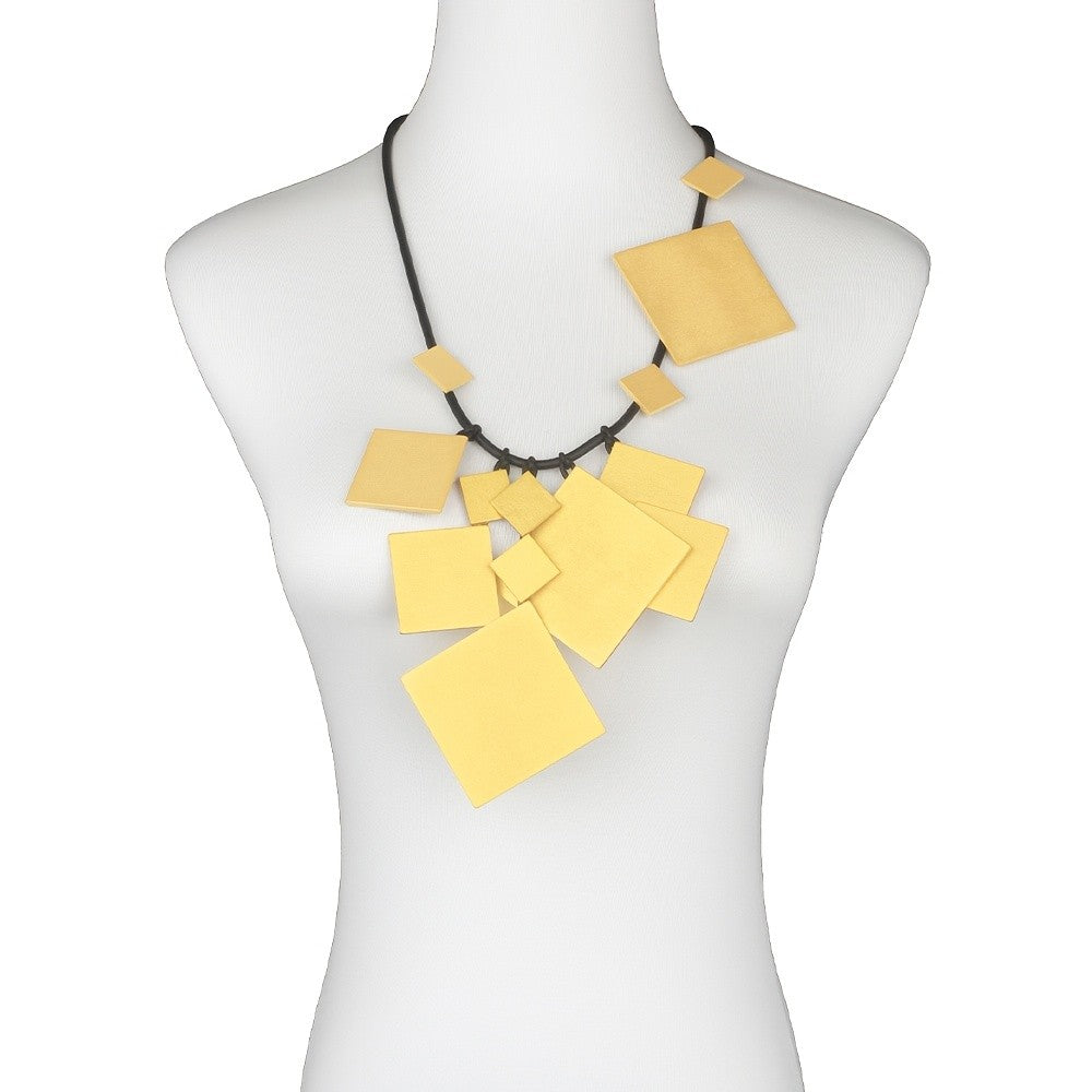Asymmetric Geometric Circle Necklace