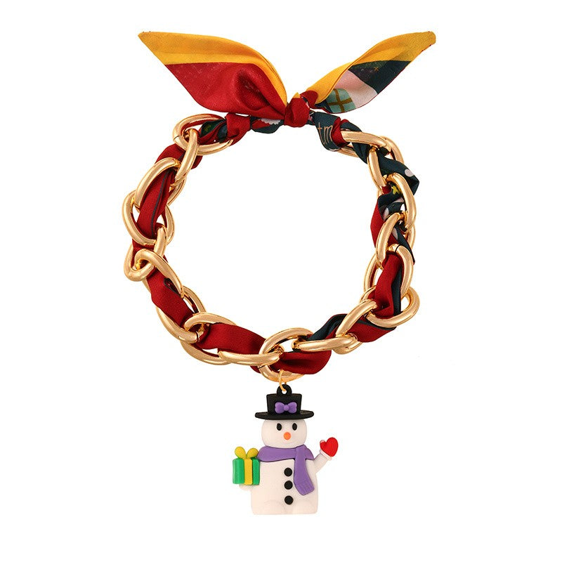 Christmas Charm Woven Chain Necklace