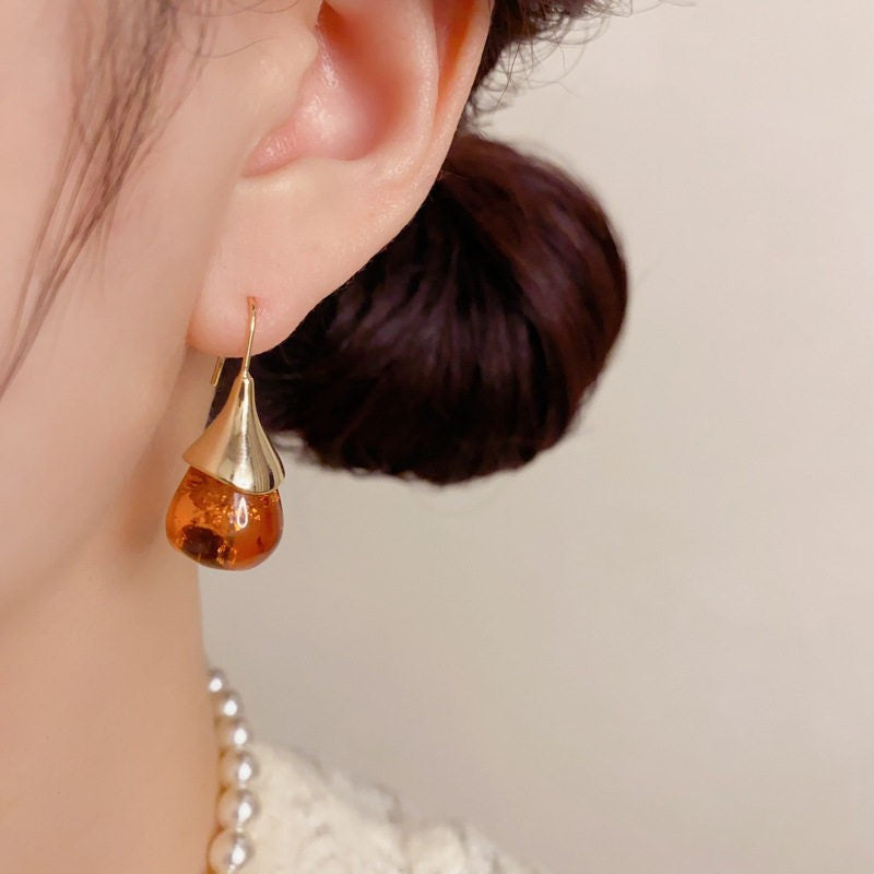 KC Resin Teardrop Earrings