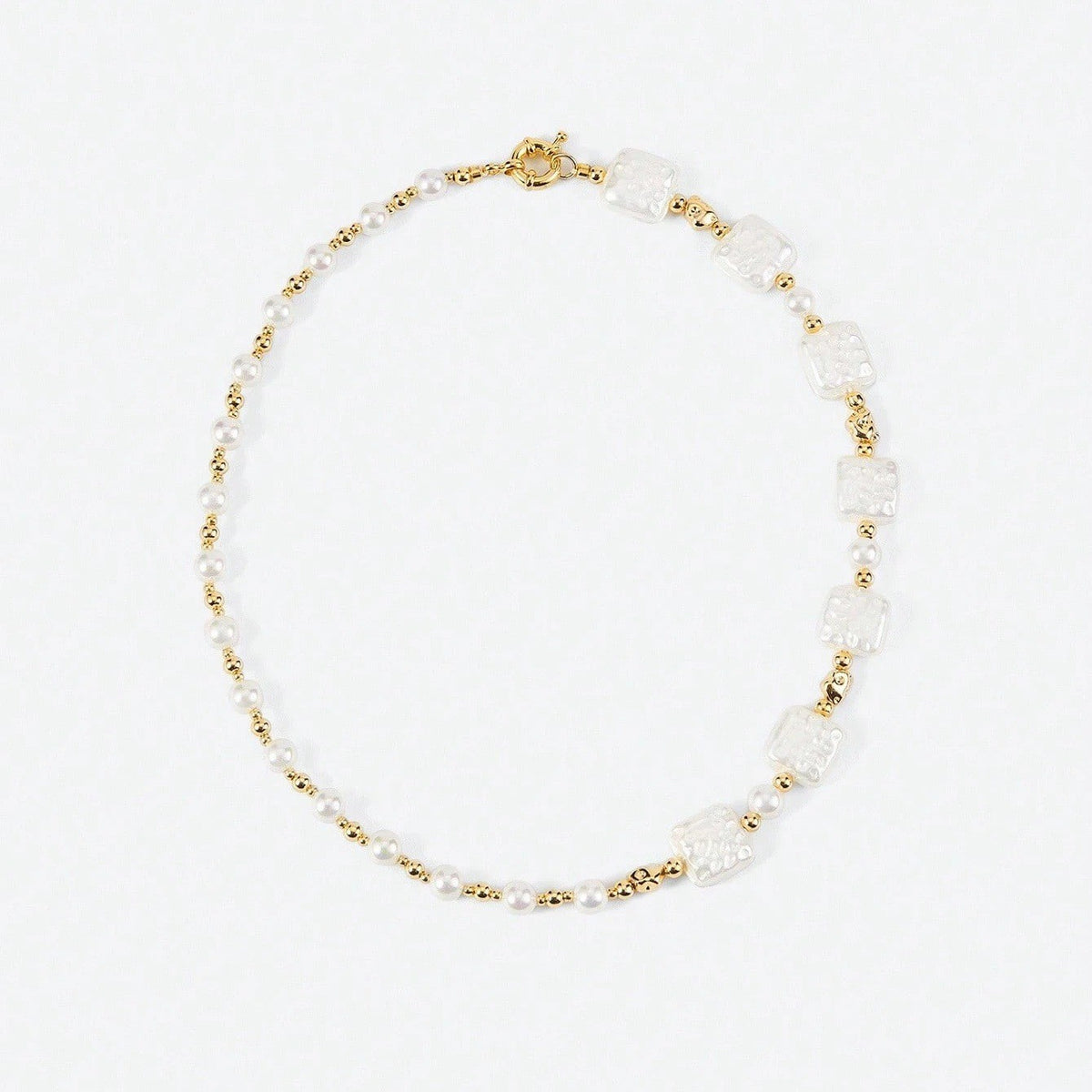 Asymmetric Square Pearl Necklace