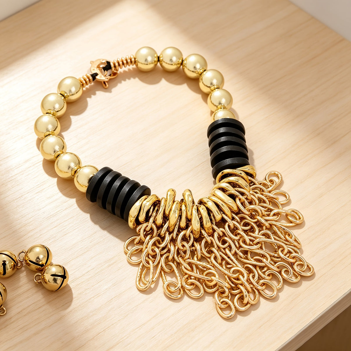 Vintage Beaded Tassel Necklace
