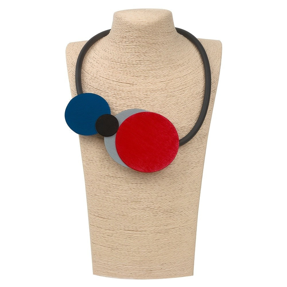 Geometric Circle Collar Necklace