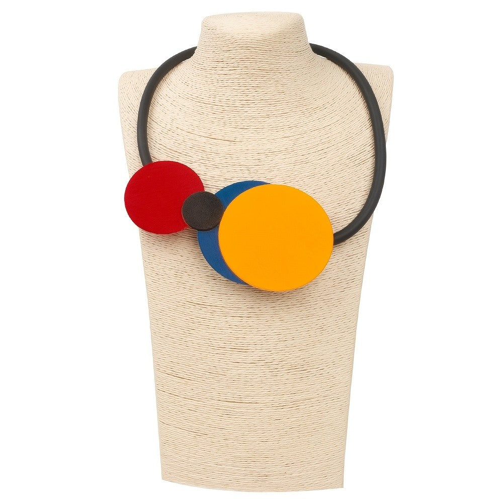 Geometric Circle Collar Necklace