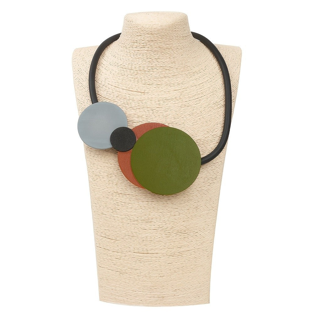 Geometric Circle Collar Necklace
