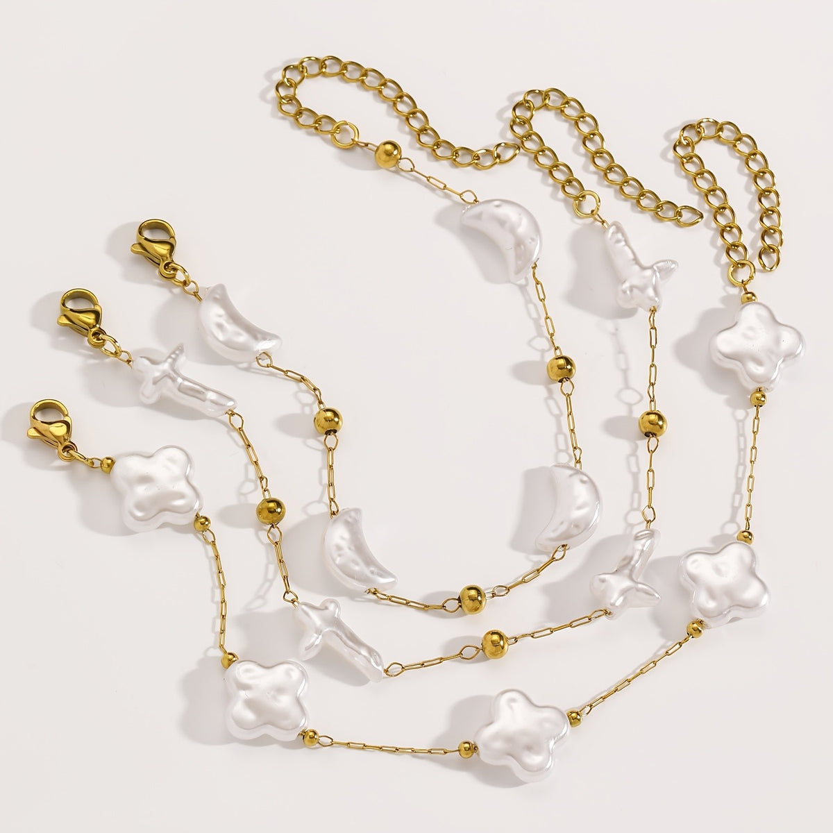 Irregular Pearl Charm Bracelet
