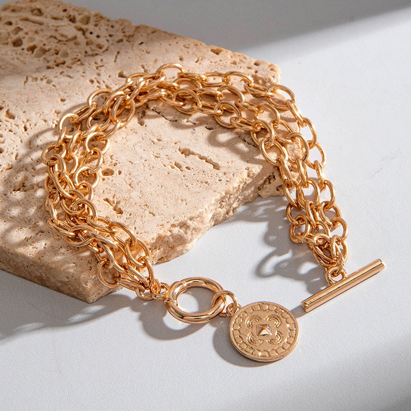 Vintage Chunky Chain Toggle Bracelet