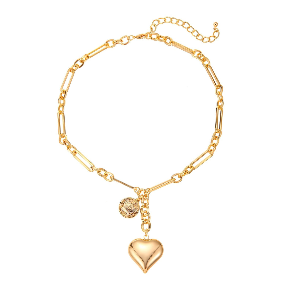 KC Crown Heart Chain Necklace