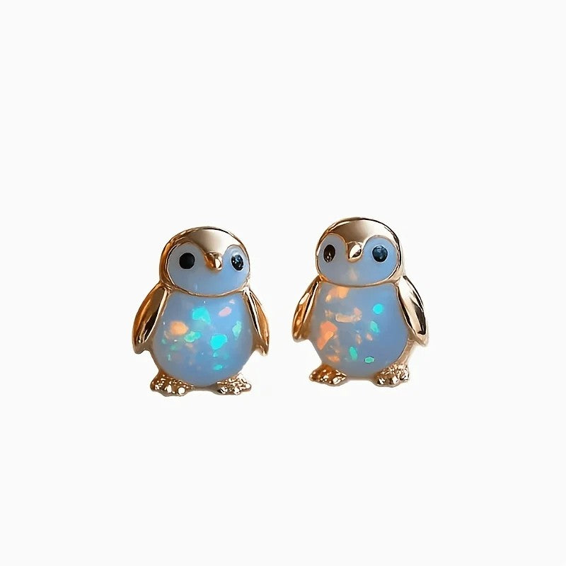 CK Penguin Opal Stud Earrings