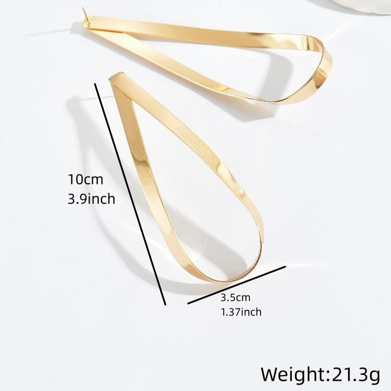 Geometric Water Drop Dangle Earrings