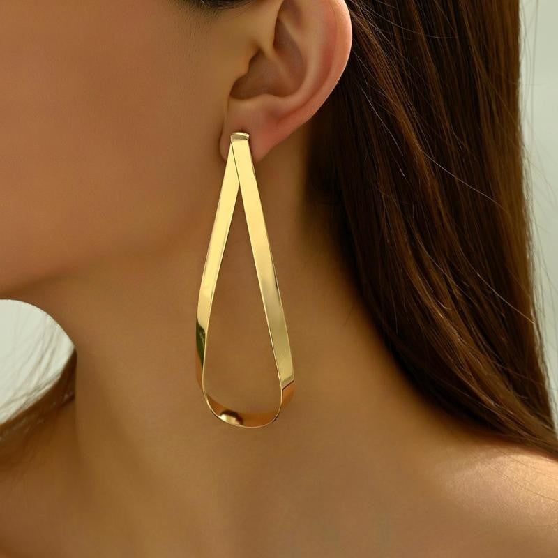 Geometric Water Drop Dangle Earrings