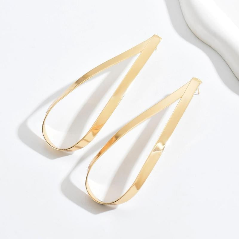 Geometric Water Drop Dangle Earrings