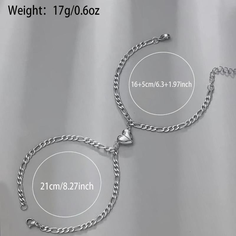 Magnetic Heart Couple Bracelet Set