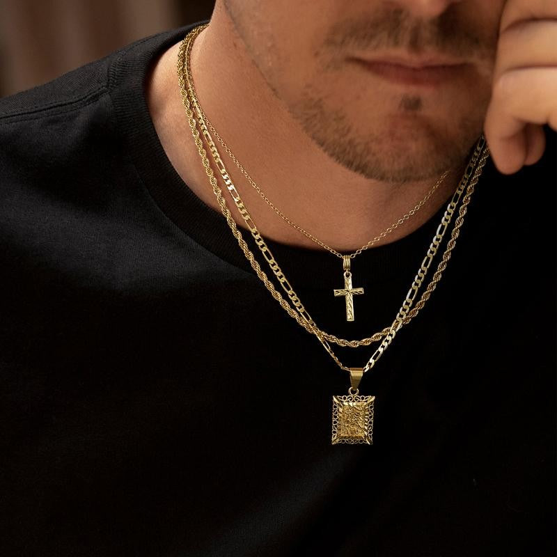 14k Square Zodiac Pendant Necklace