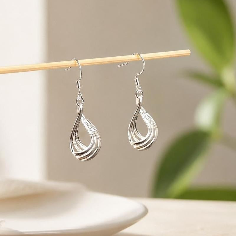 Twisted Teardrop Dangle Earrings