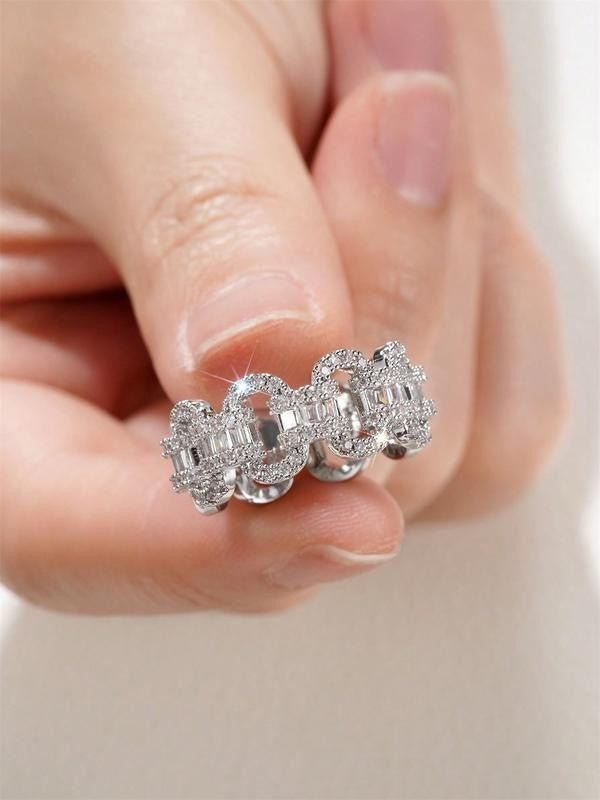 Pave Zirconia Link Ring