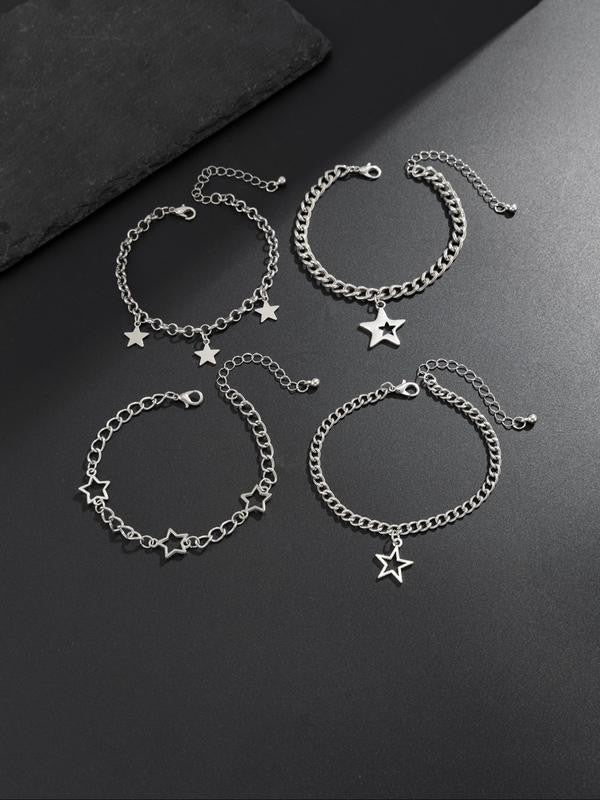 Hollow Star Stackable Bracelet Set