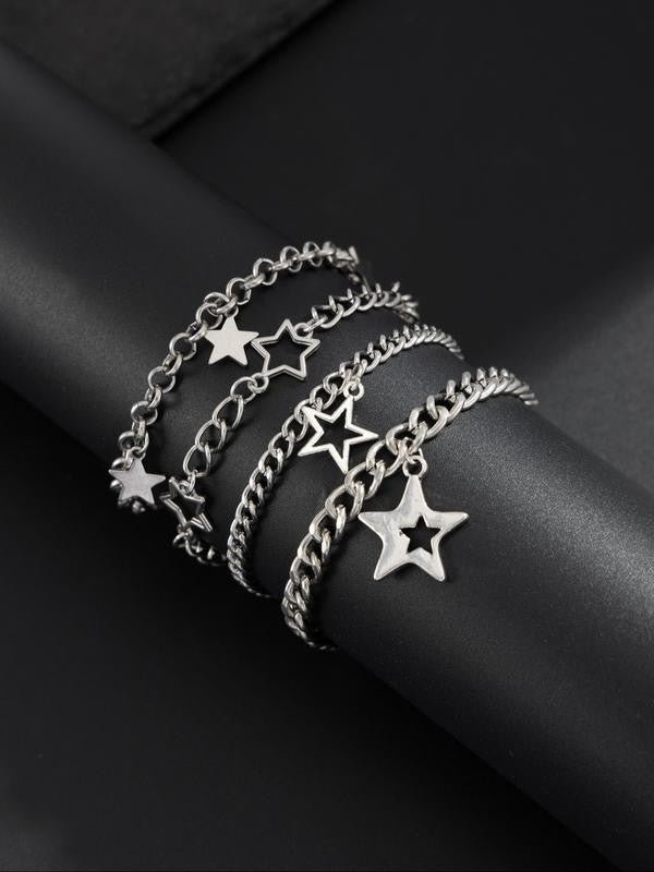 Hollow Star Stackable Bracelet Set