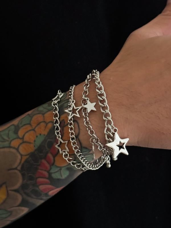 Hollow Star Stackable Bracelet Set