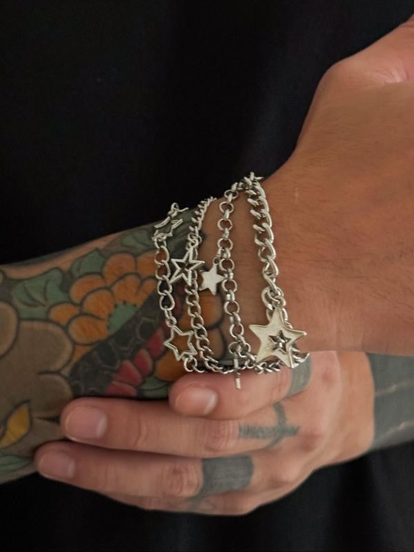 Hollow Star Stackable Bracelet Set