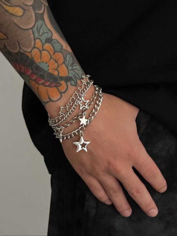 Hollow Star Stackable Bracelet Set