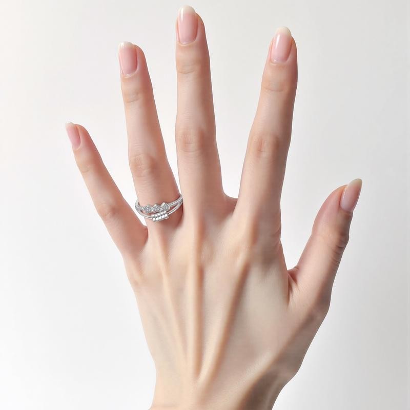 Triple Heart Rhinestone Ring