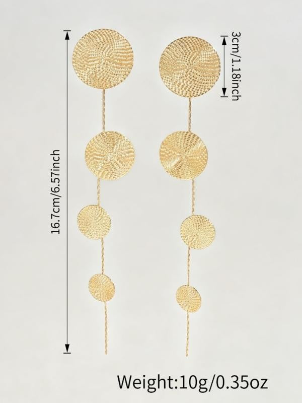 Bohemian Disc Drop Chandelier Earrings