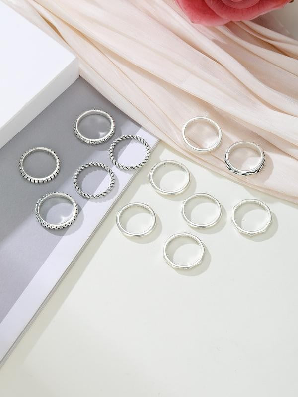Vintage Floral Stackable Ring Set