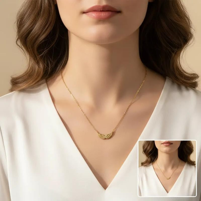 Adjustable Angel Wing Necklace