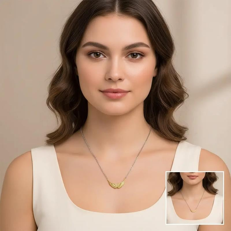 Adjustable Angel Wing Necklace