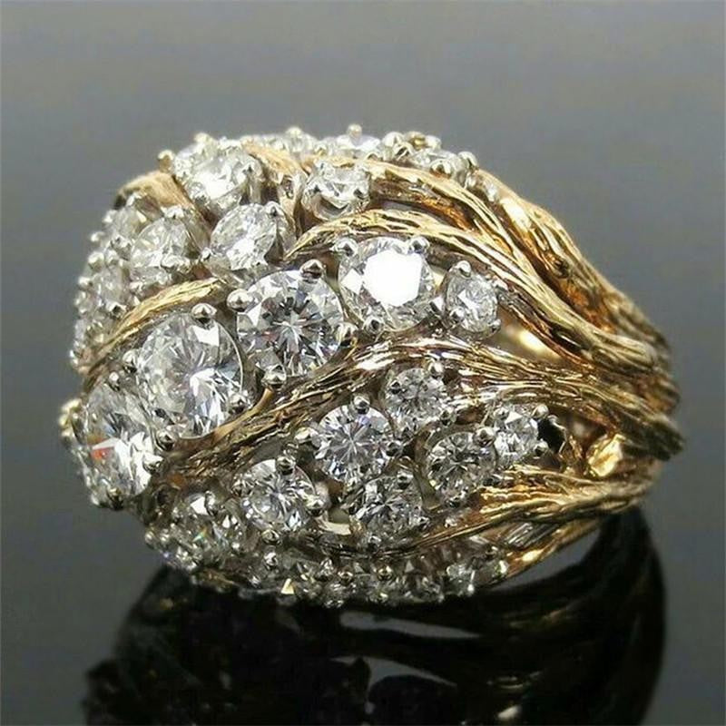 Intertwined Cubic Zirconia Ring