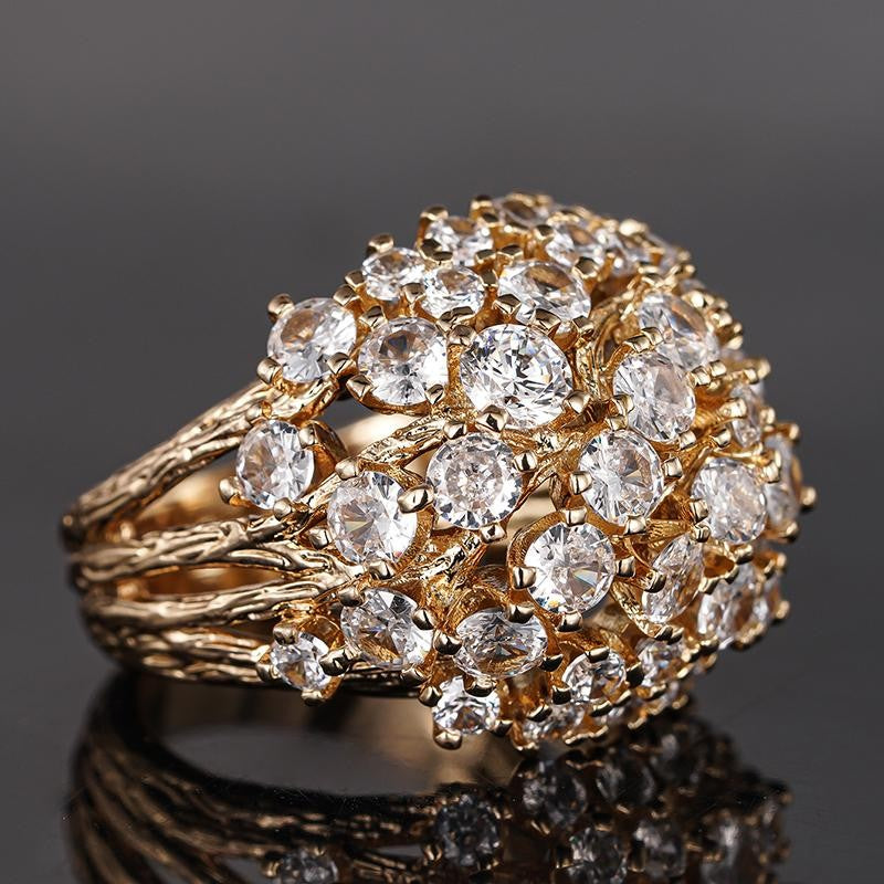 Intertwined Cubic Zirconia Ring