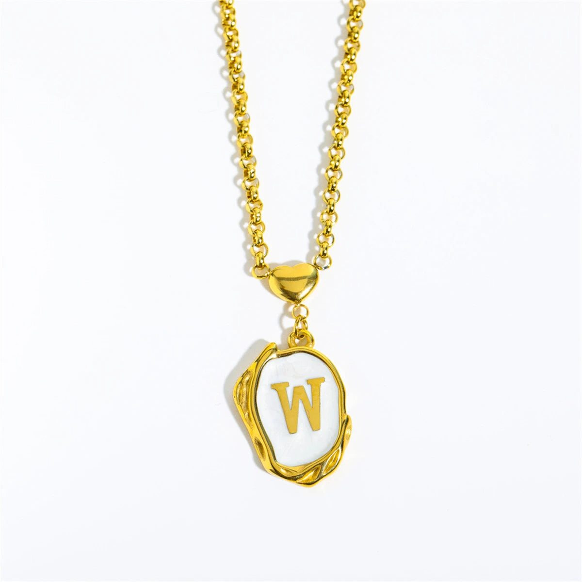 Irregular Dripping Initial Necklace