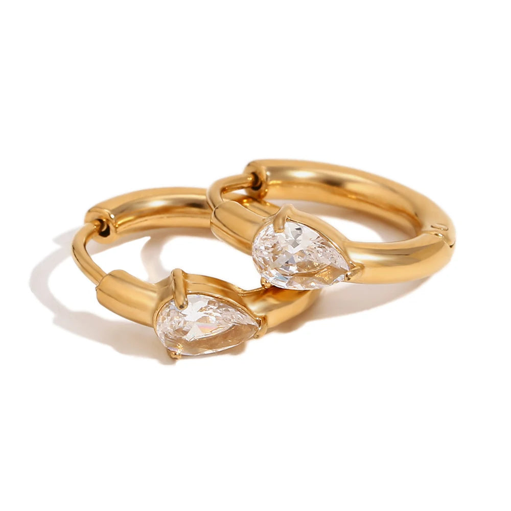 Rhinestone Hoop Earrings
